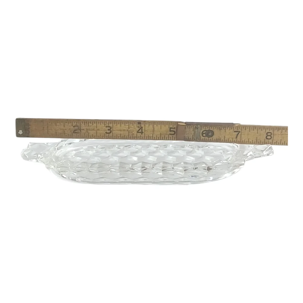 Clear Crystal-Style Oval Vanity Tray - Classic Glass Finish Fostoria American